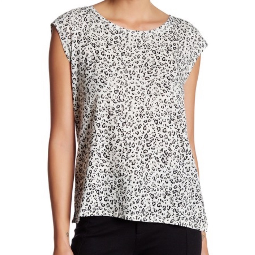 Joie Cap Sleeve Print Shirt